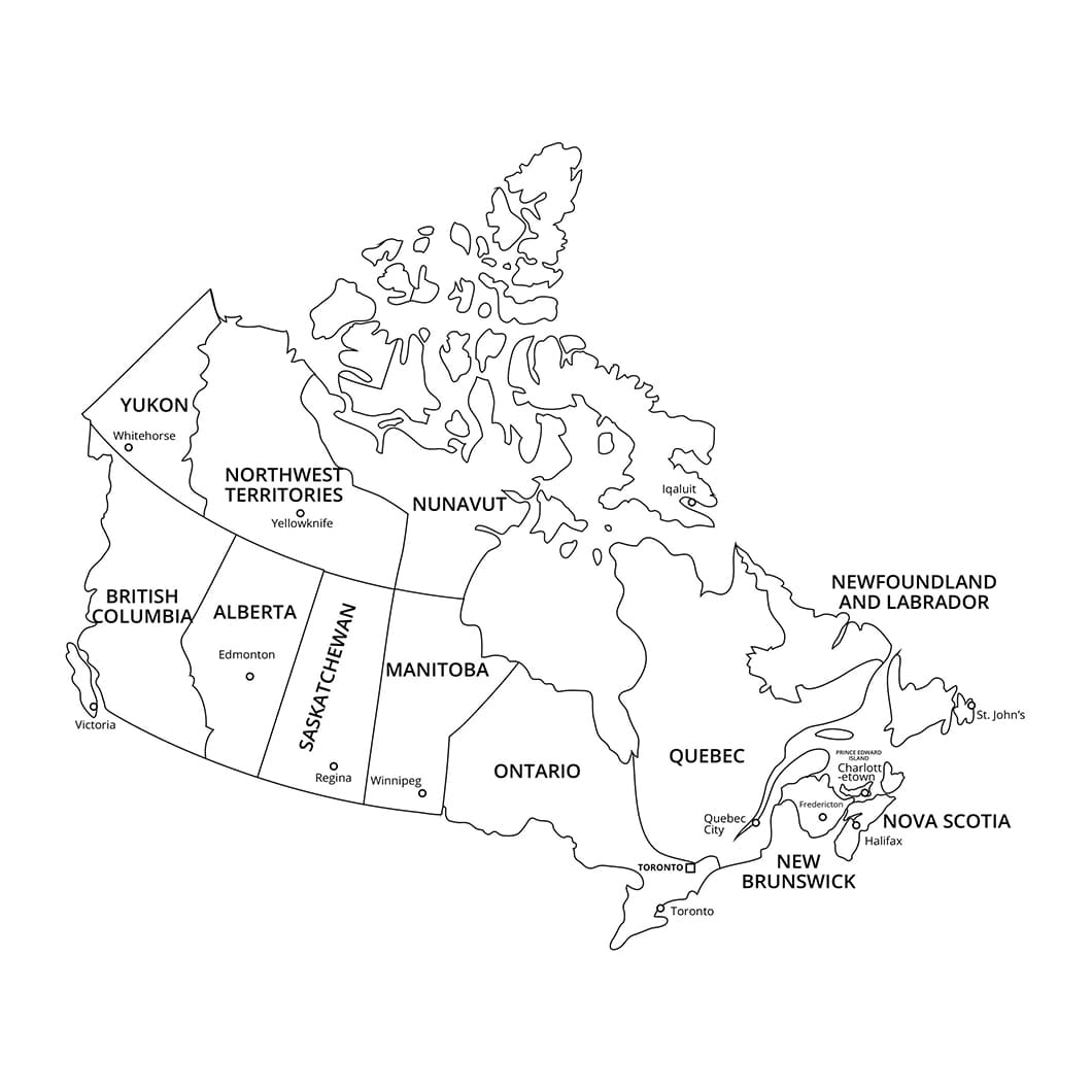 Printable Canada Map Labeled Free Download And Print For You 