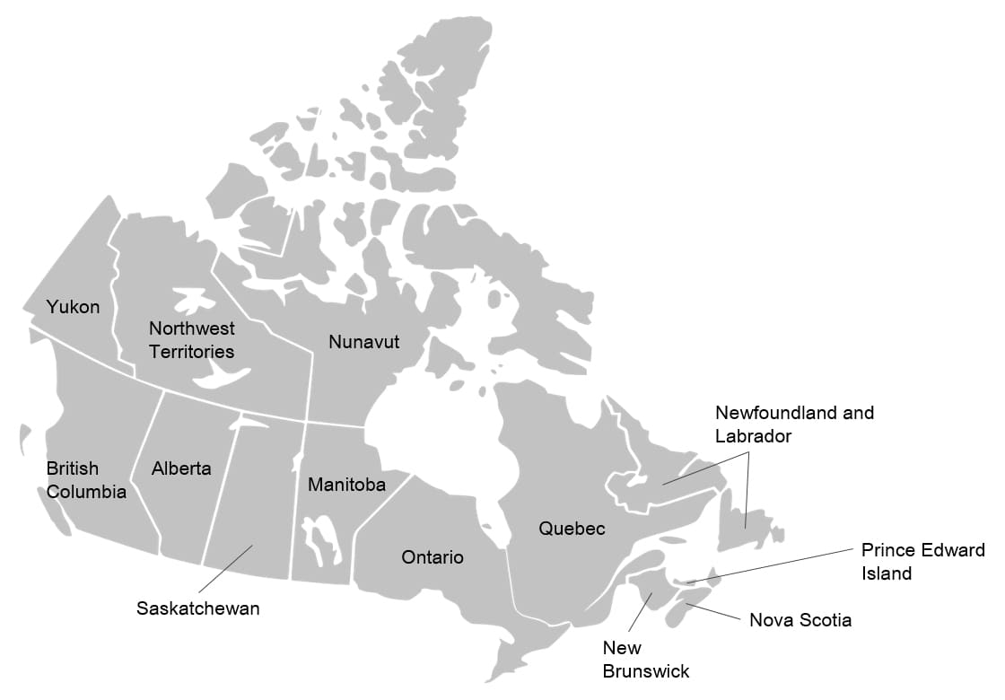 Printable Canada Political Map Free Download And Print For You 