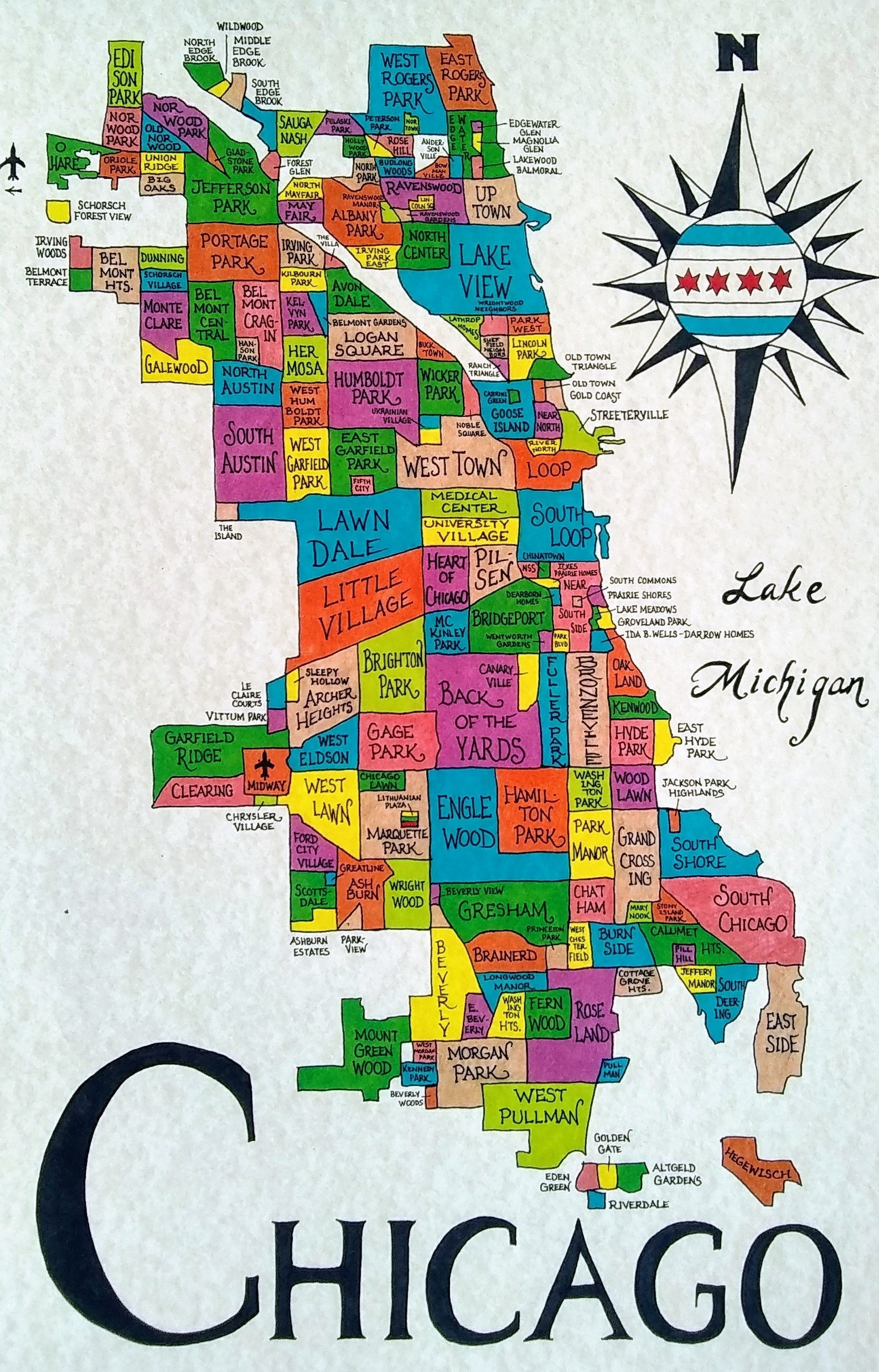 Printable Chicago Neighborhood Map