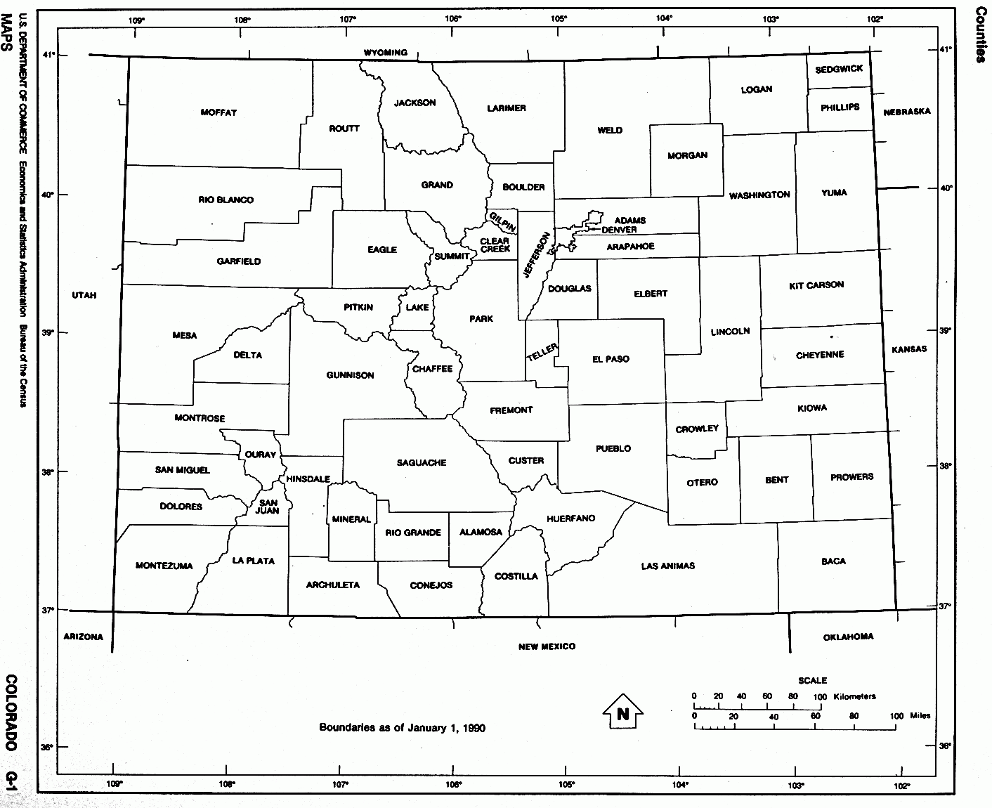 Printable Colorado Map