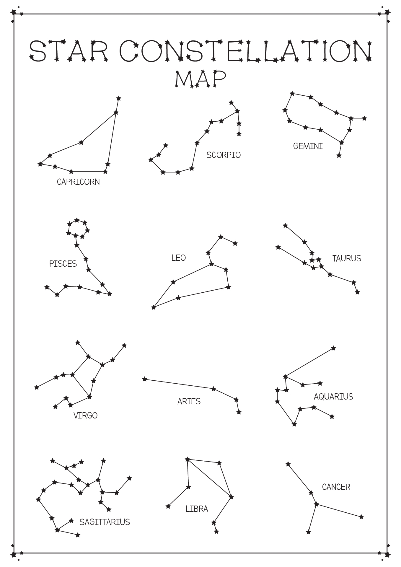 Printable Constellation Map Pdf