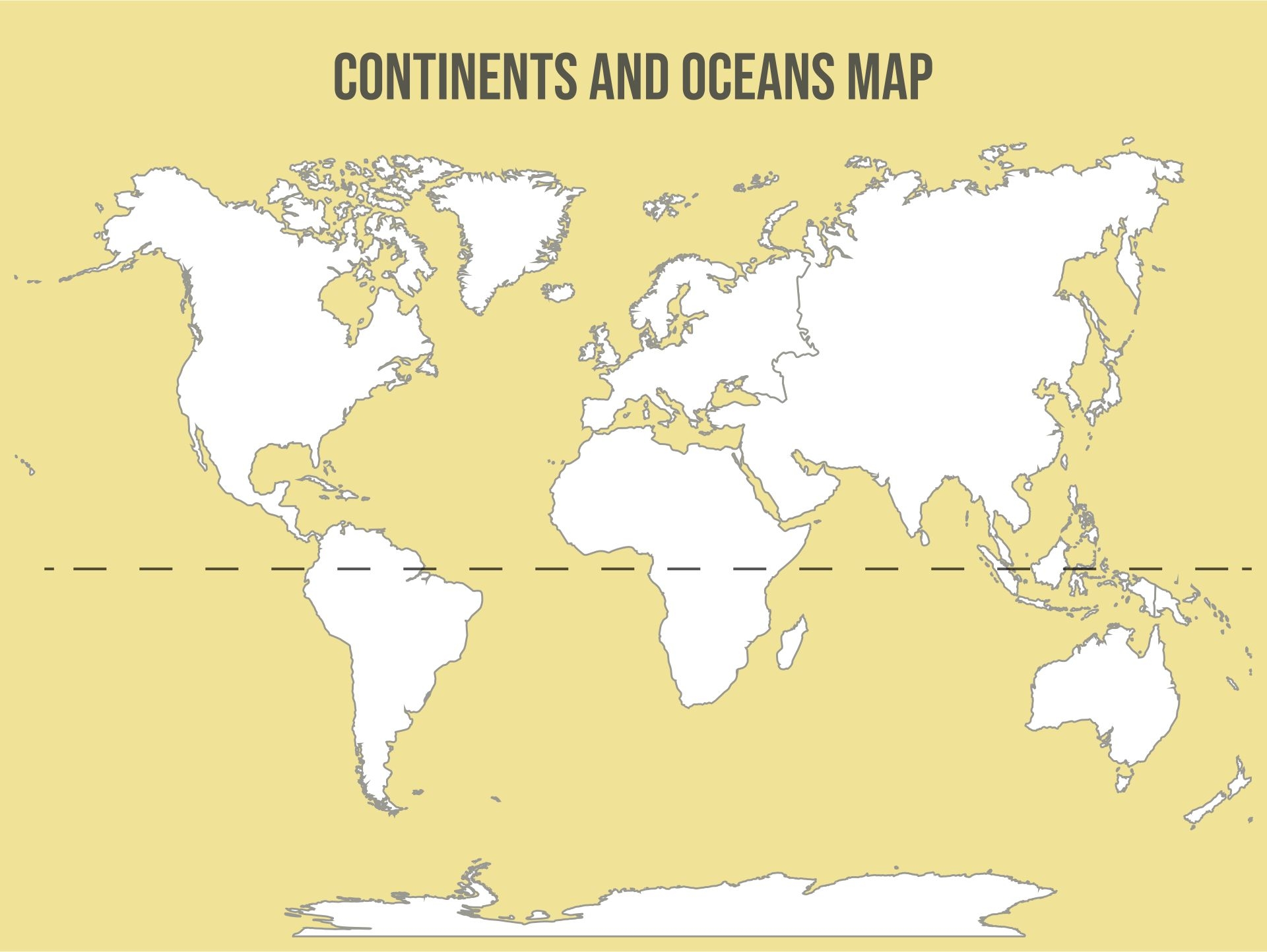 Printable Continents And Oceans Map Dev onallcylinders