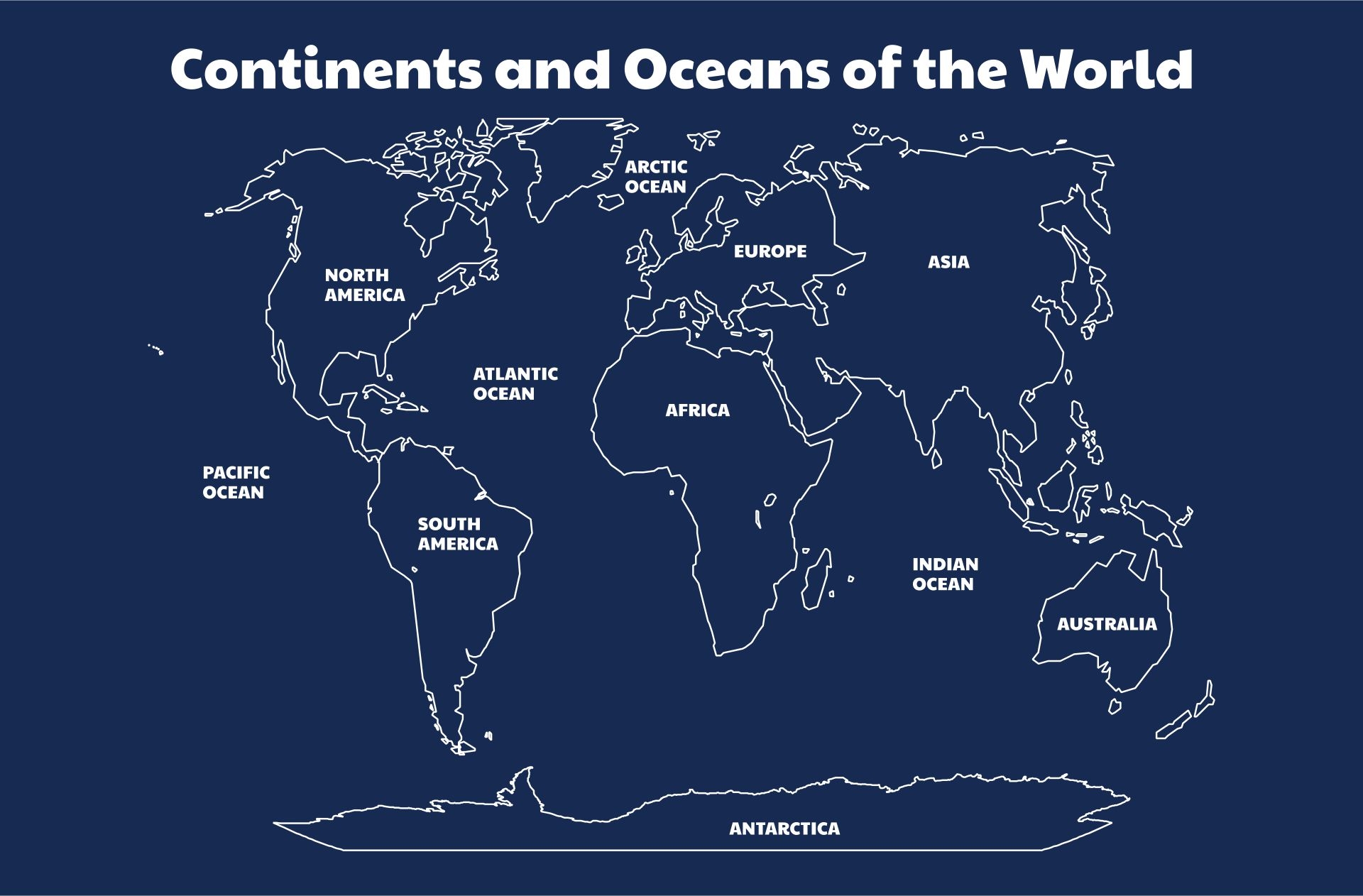 Printable Continents And Oceans Map Printable JD