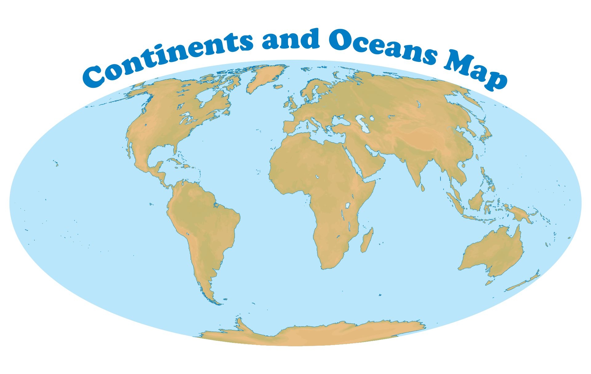 Printable Continents And Oceans Map Printable JD