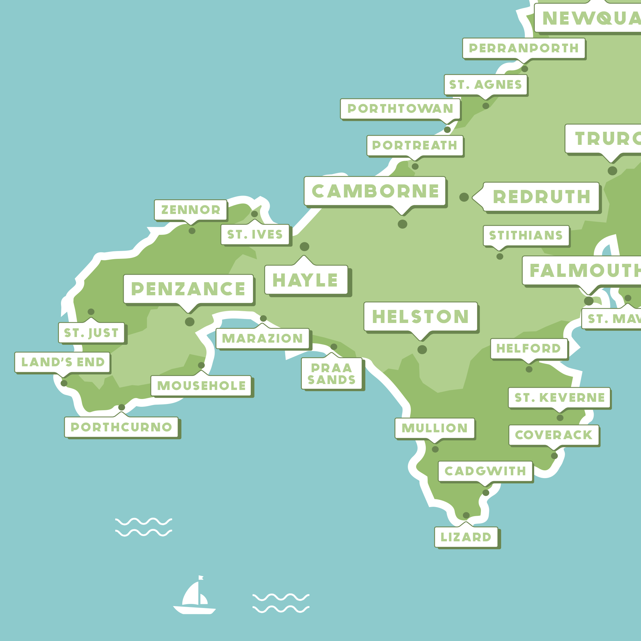 Printable Cornwall Map