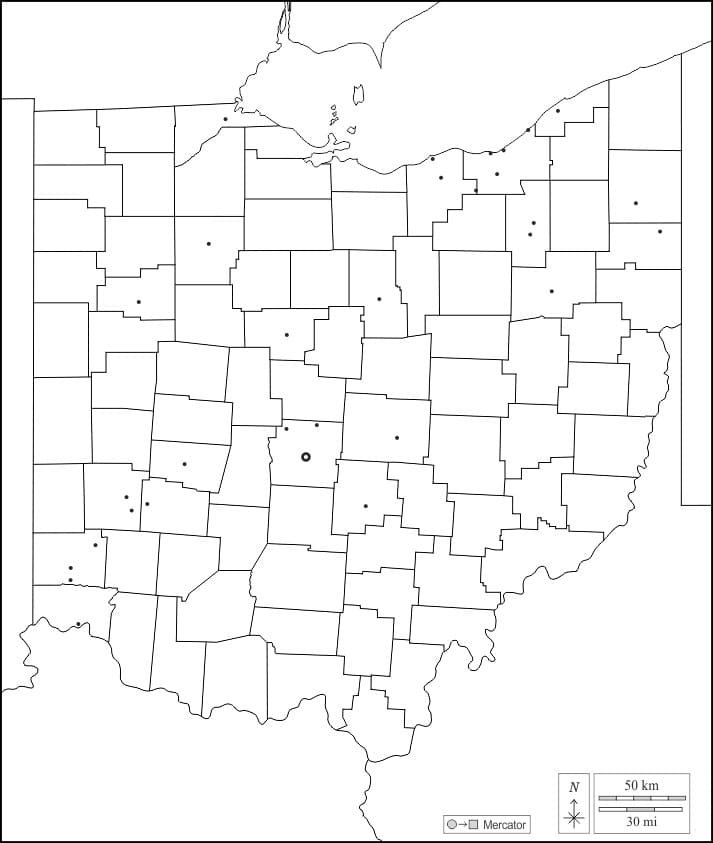 Printable County Map Of Ohio Free Download And Print For You 