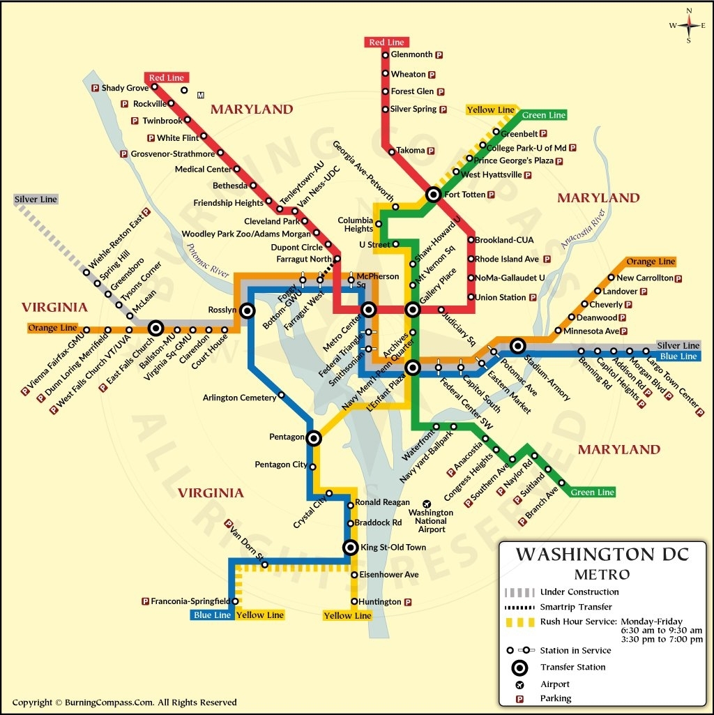 Printable Dc Metro Map Free Printable Map