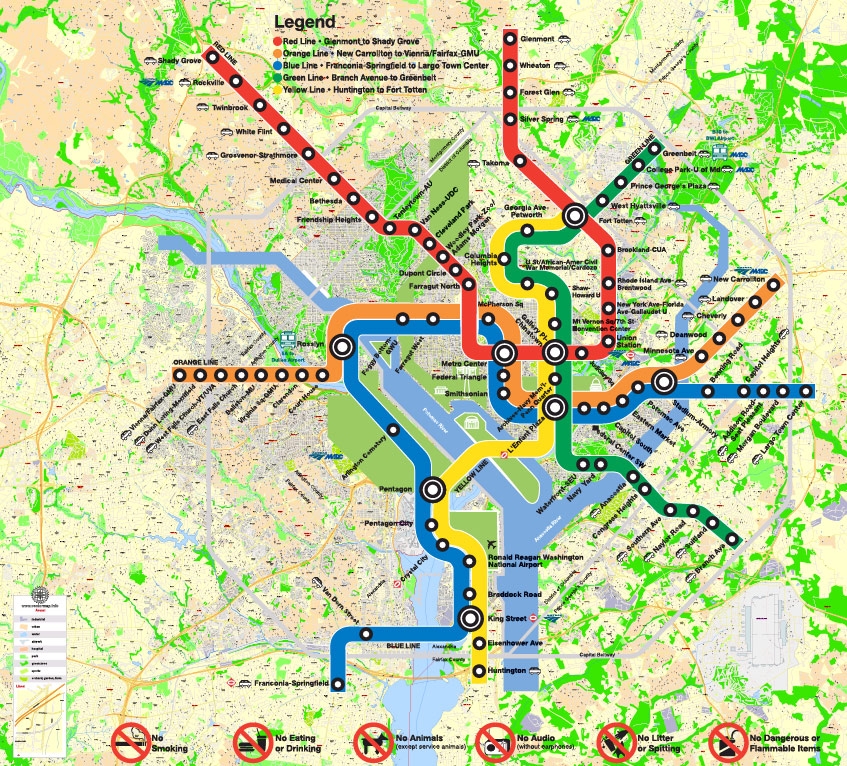 Printable Dc Metro Map