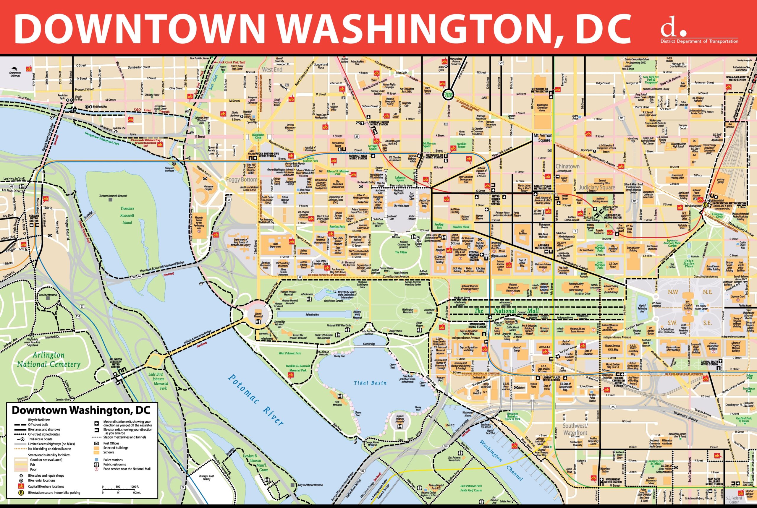 Printable Dc Tourist Map