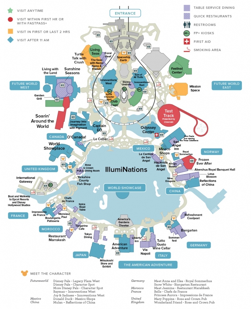Printable Disney Epcot Map