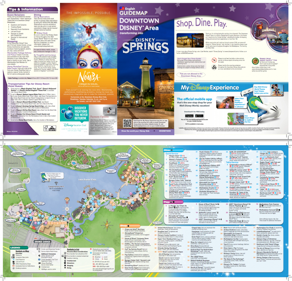 Printable Disney Springs Map