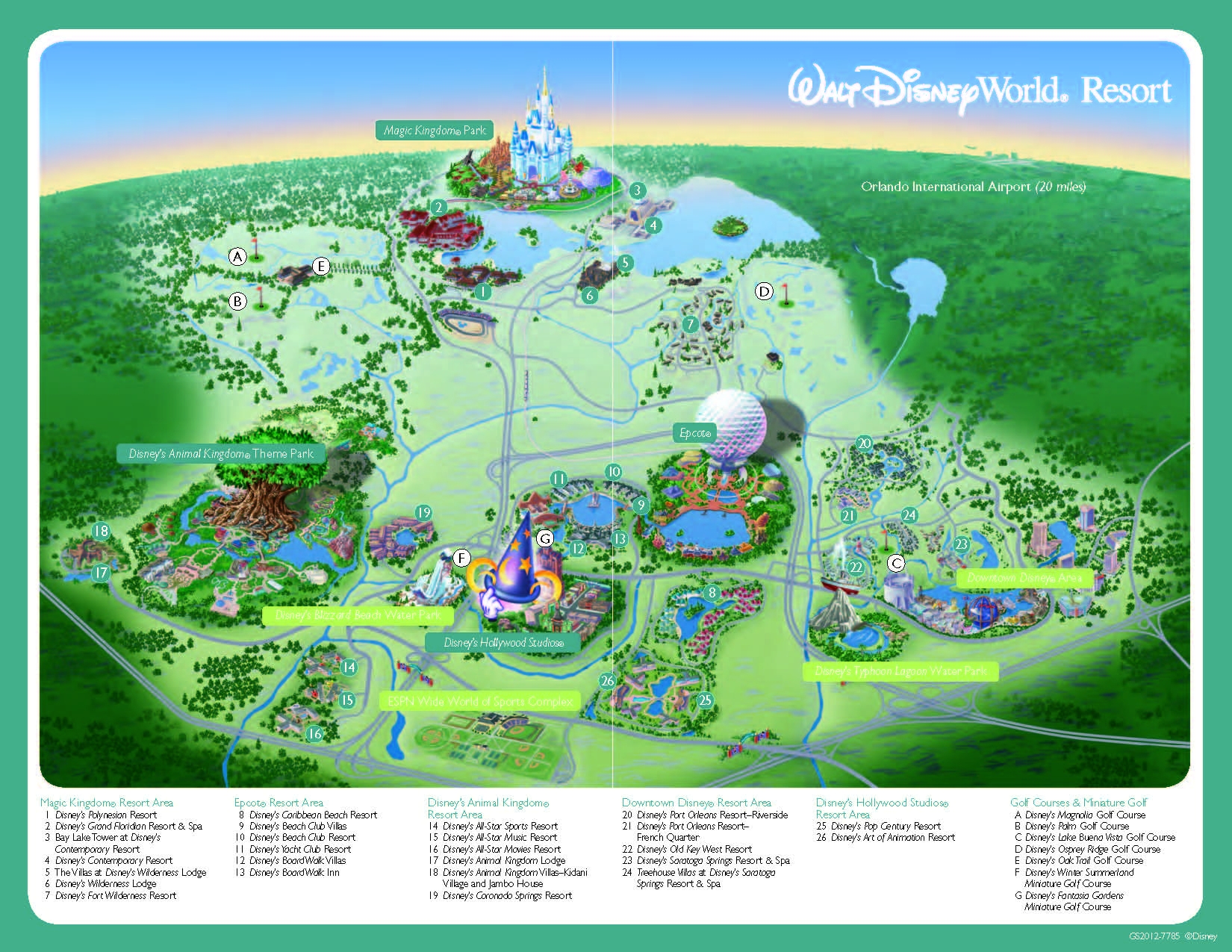 Printable Disney World Resort Map