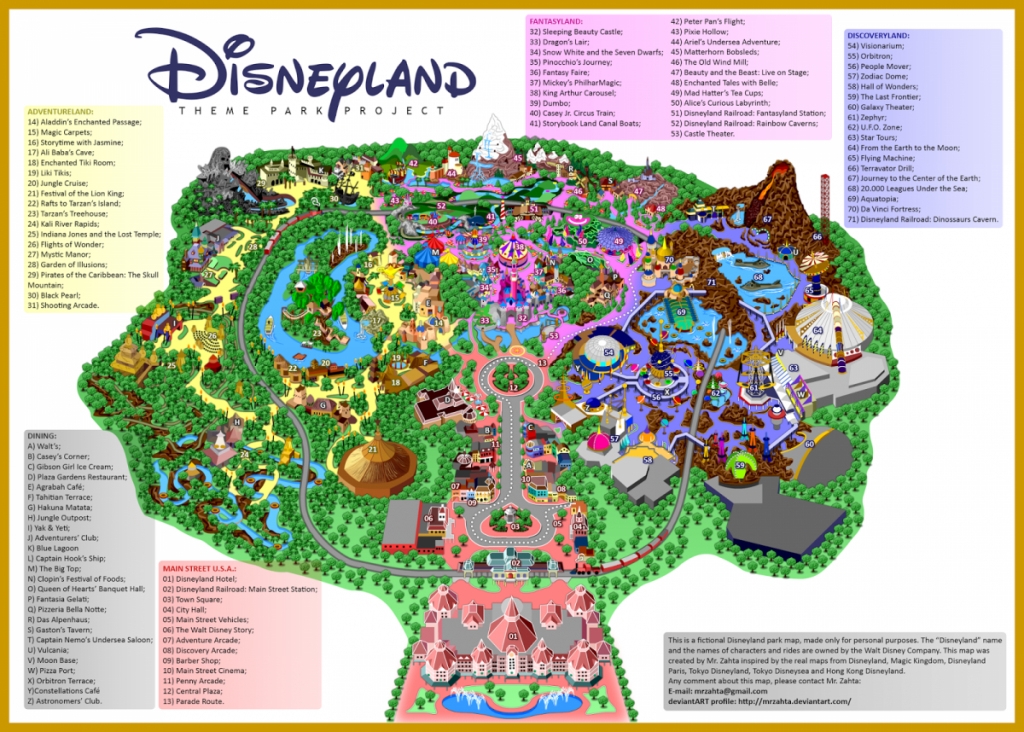 Printable Disneyland California Map