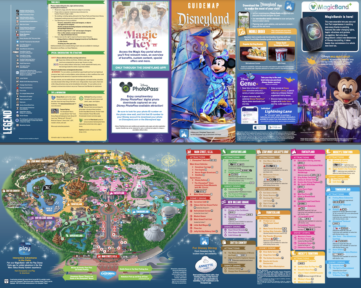 Printable Disneyland Park Map Free Printable Map