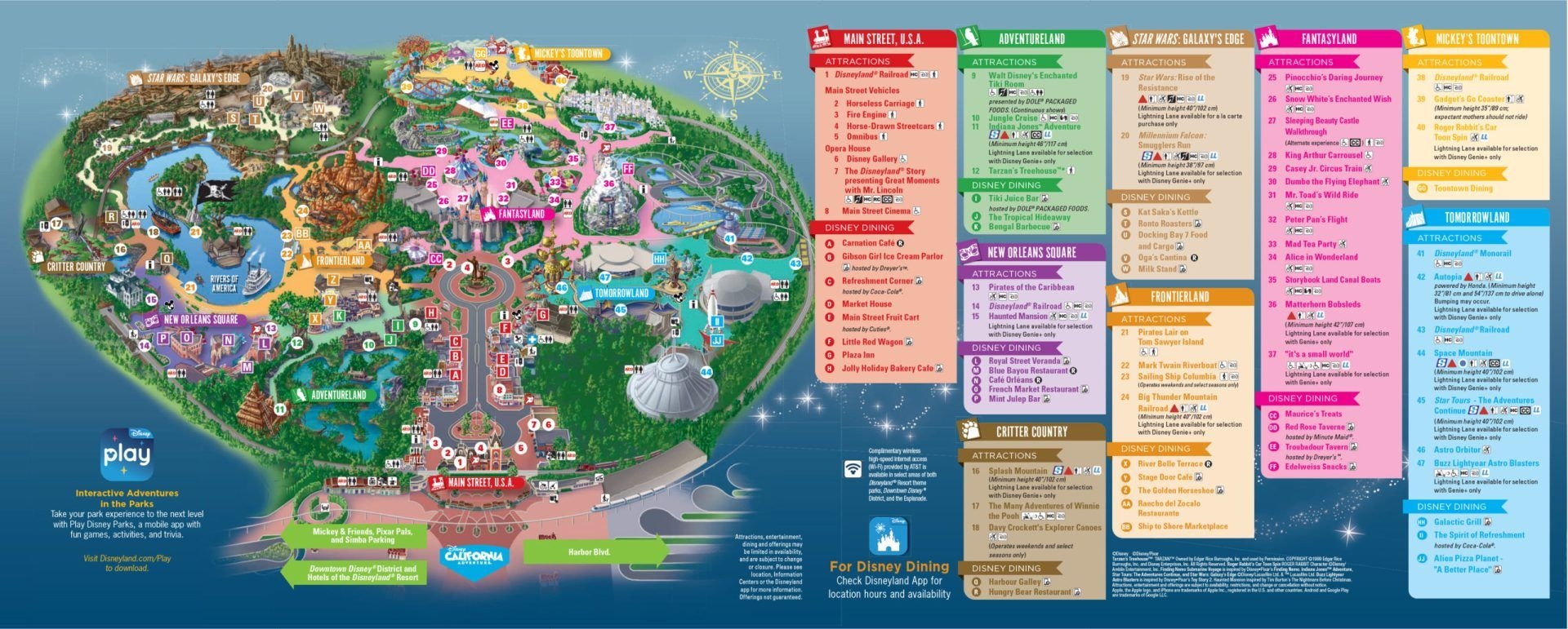 Printable Disneyland Park Map