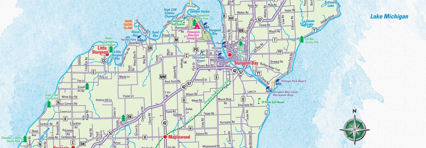 Printable Door County Map