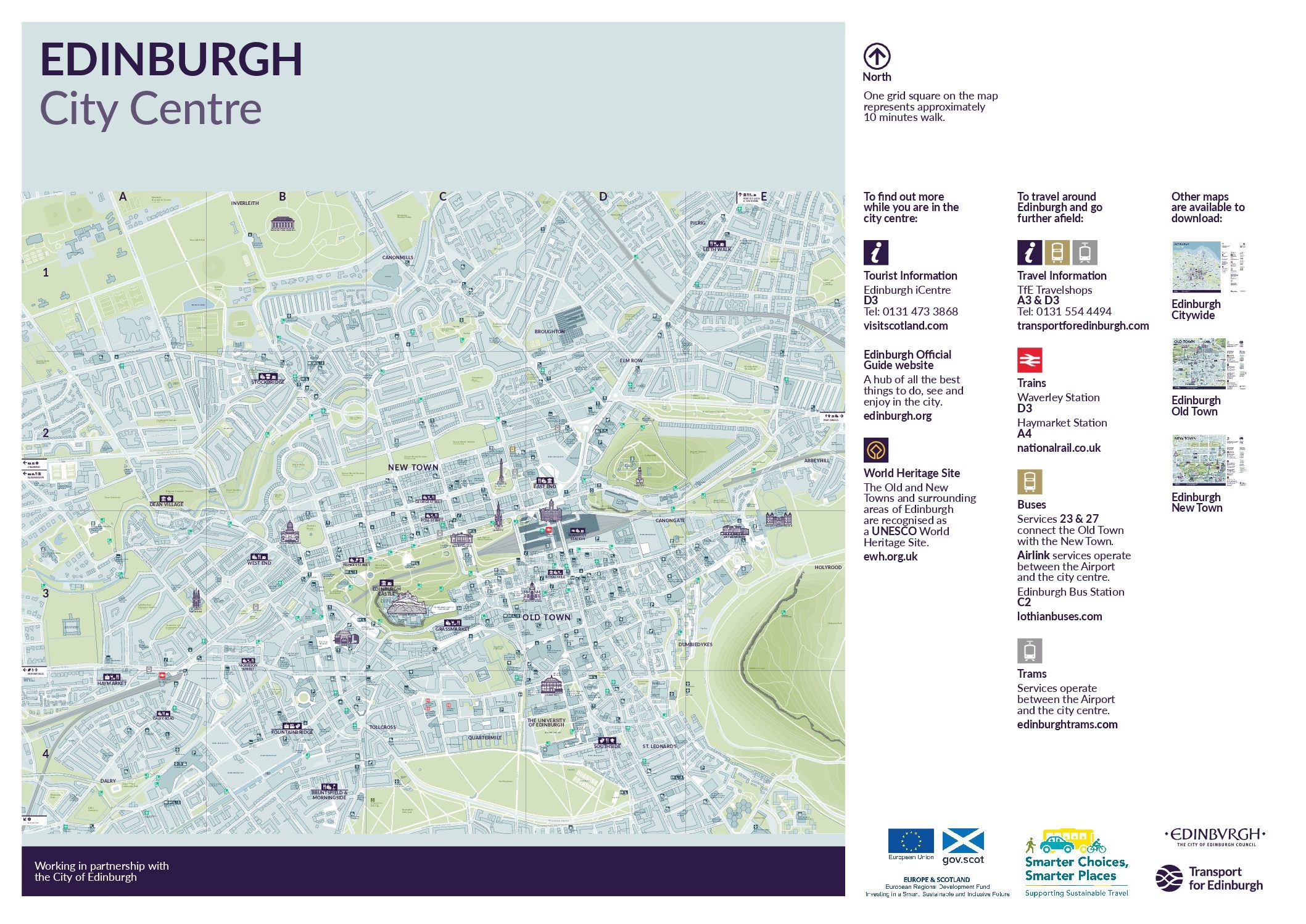 Printable Edinburgh Map