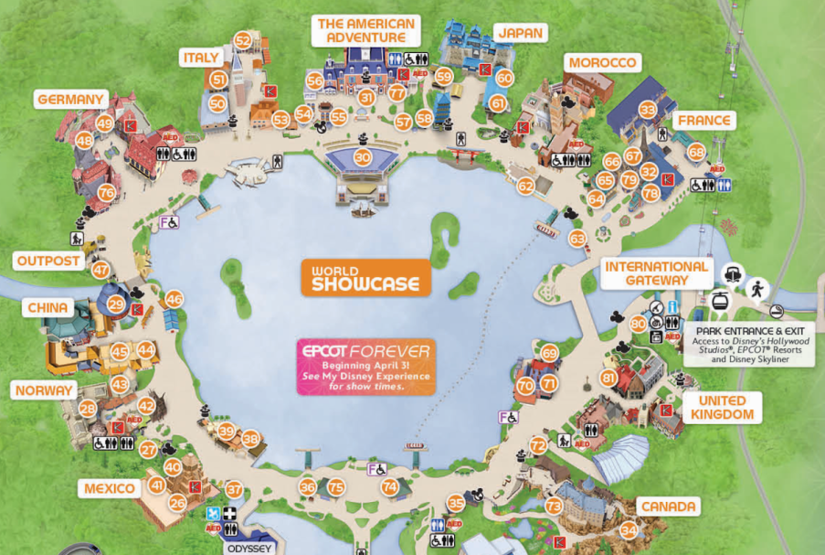 Printable Epcot Map 2024