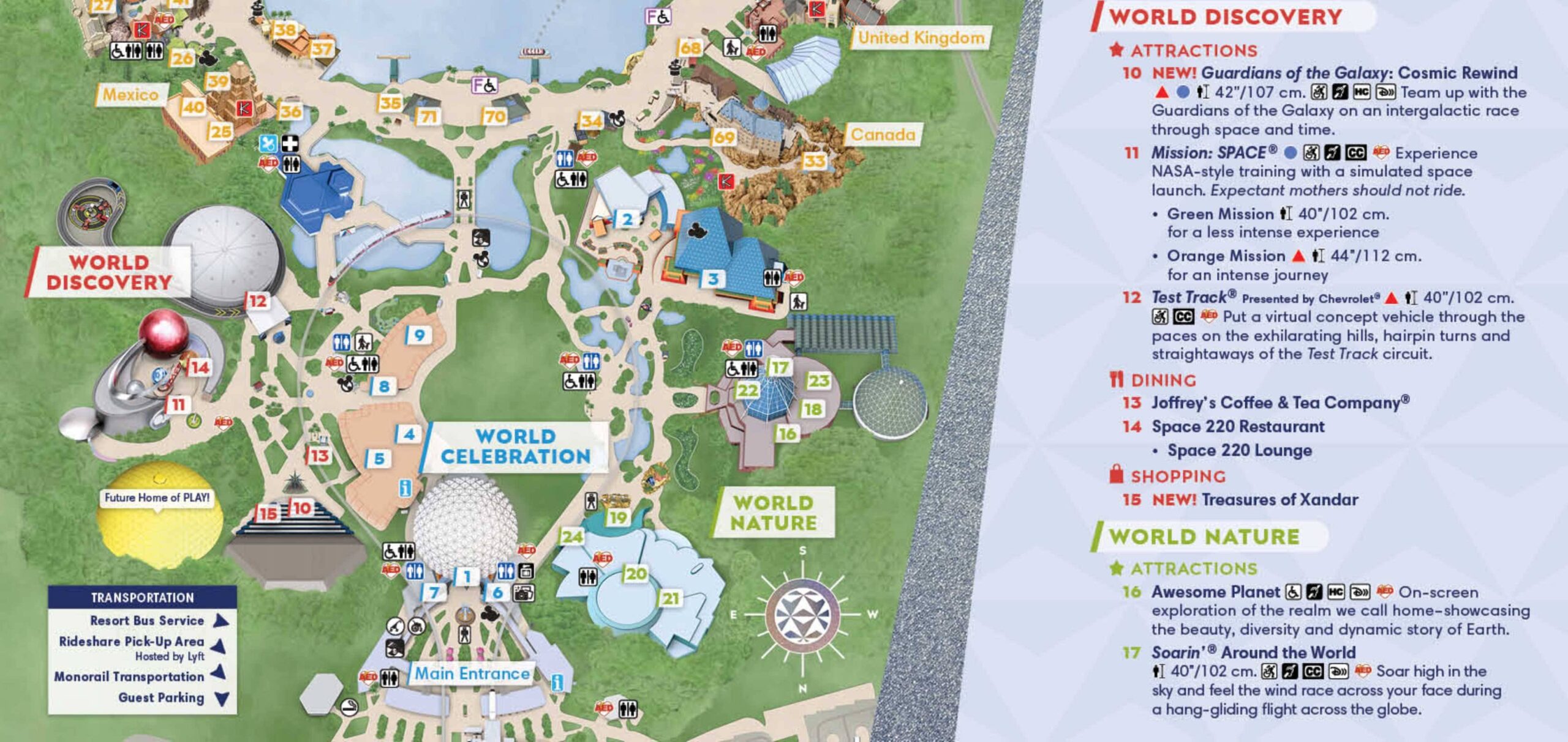 Printable Epcot Map 2025