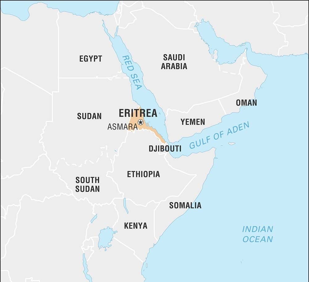 Printable Eritrea Map World Free Download And Print For You