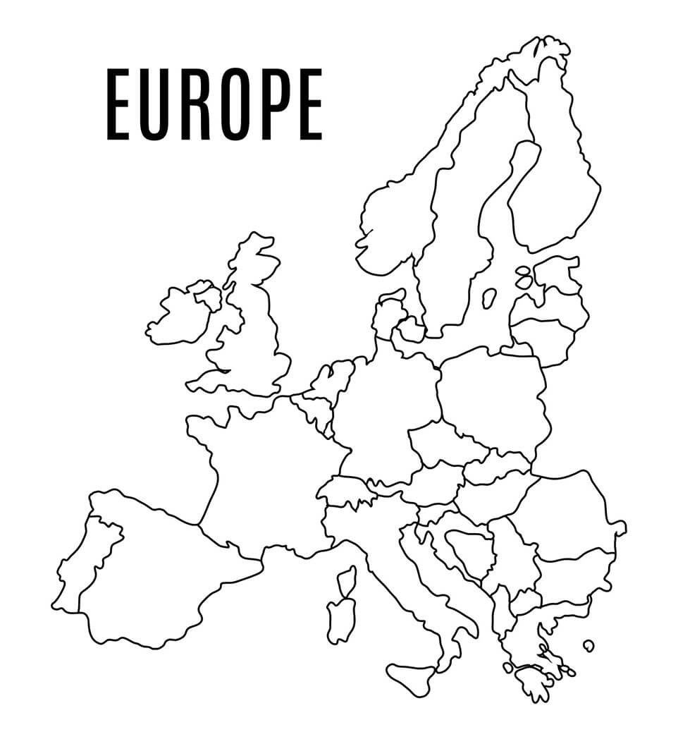 Printable Europe Map Black And White 2 Free Download And Print For You 