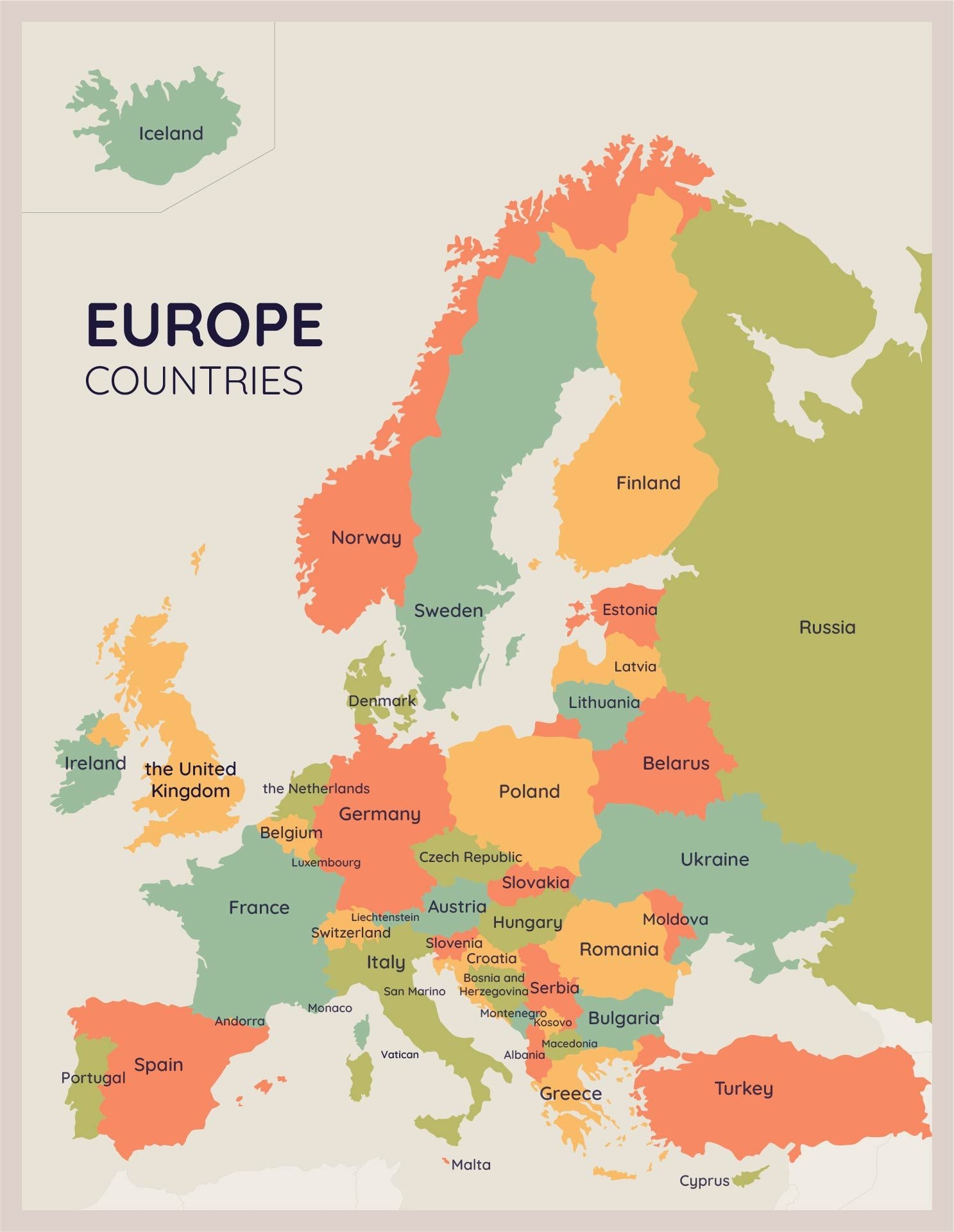 Printable Europe Map Pdf