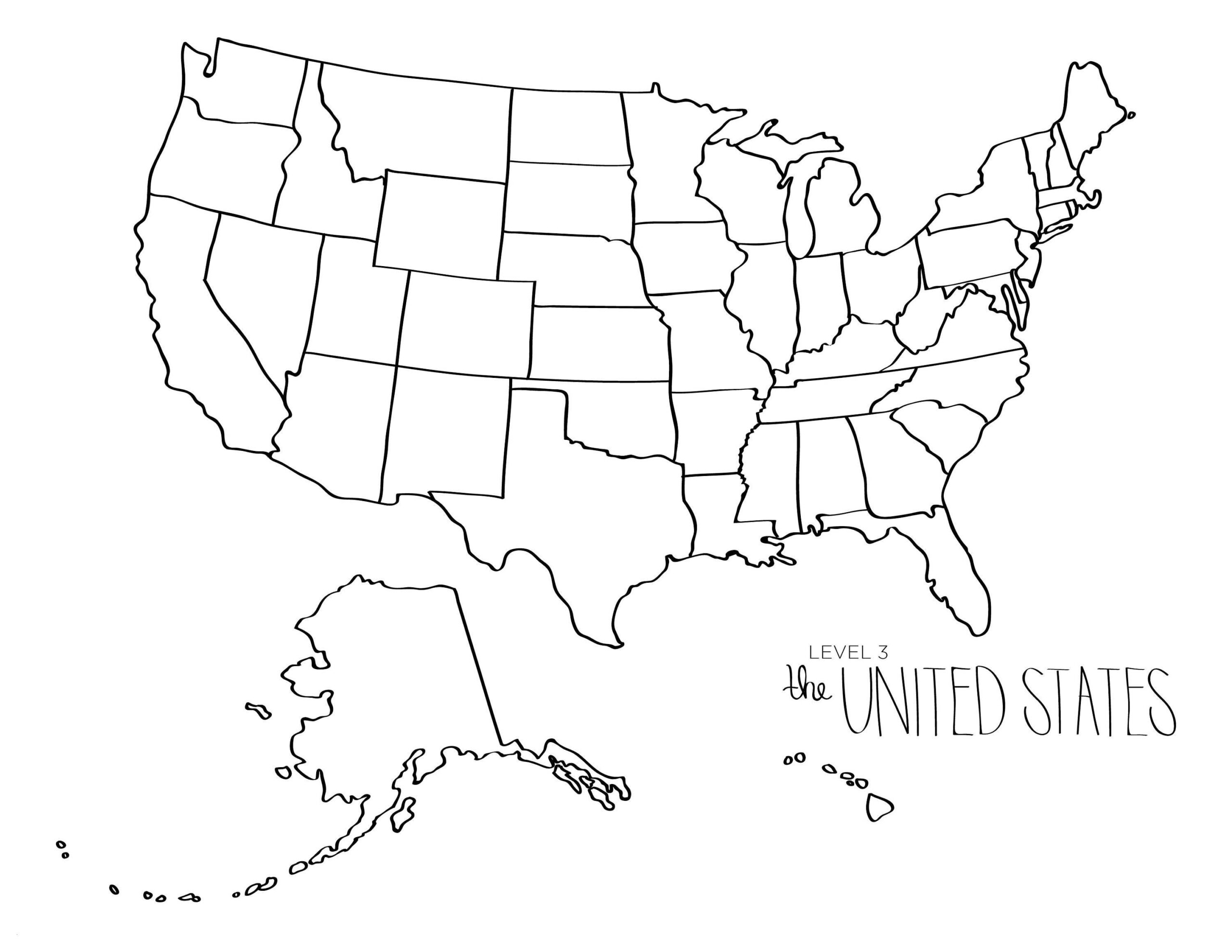 Printable Fill In Map Of The United States Luxury United States Blank 