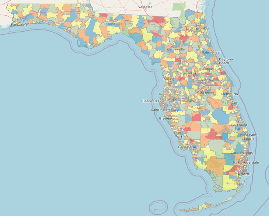 Printable Florida Zip Code Map