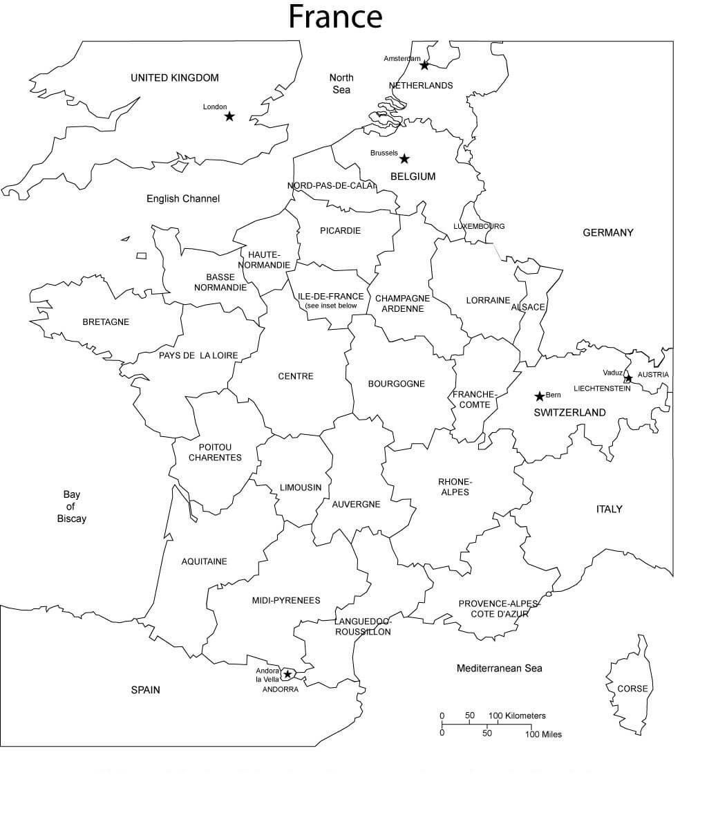 Printable France Map Dot Free Download And Print For You