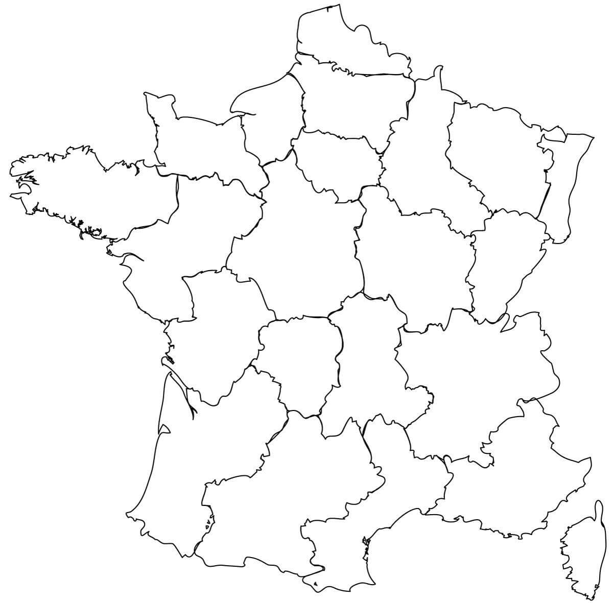 Printable France Map Putline Free Download And Print For You 