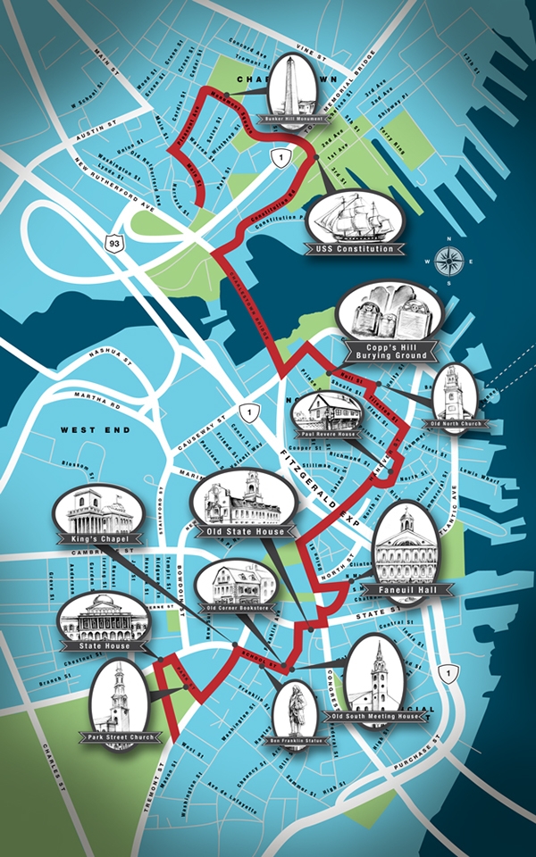 Printable Freedom Trail Map