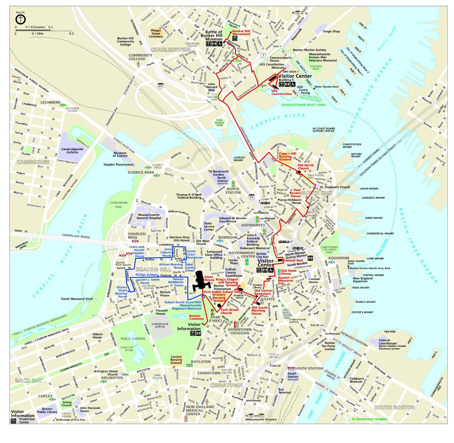Printable Freedom Trail Map