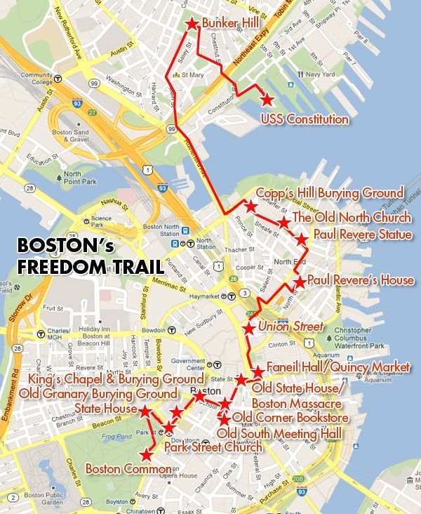 Printable Freedom Trail Map