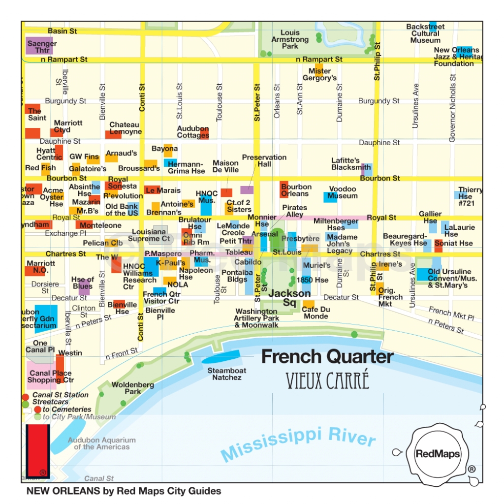 Printable French Quarter Street Map