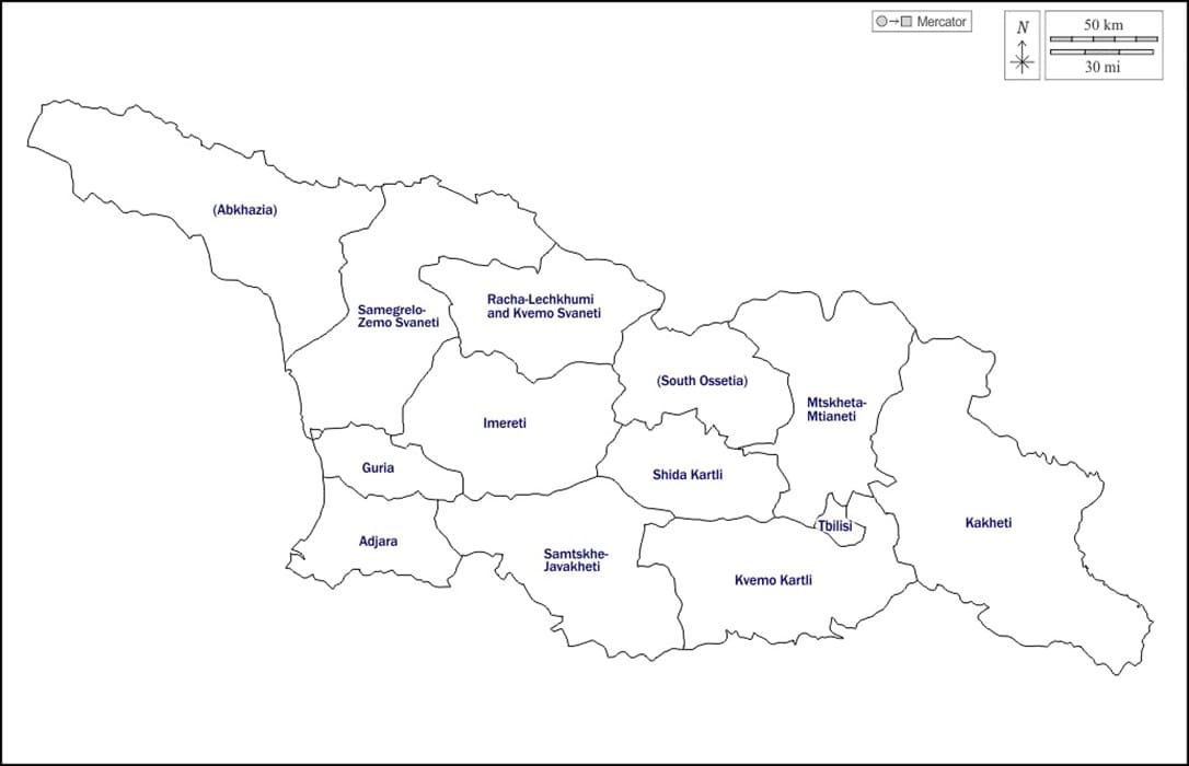Printable Georgia Map With Cities Free Download And Print For You 