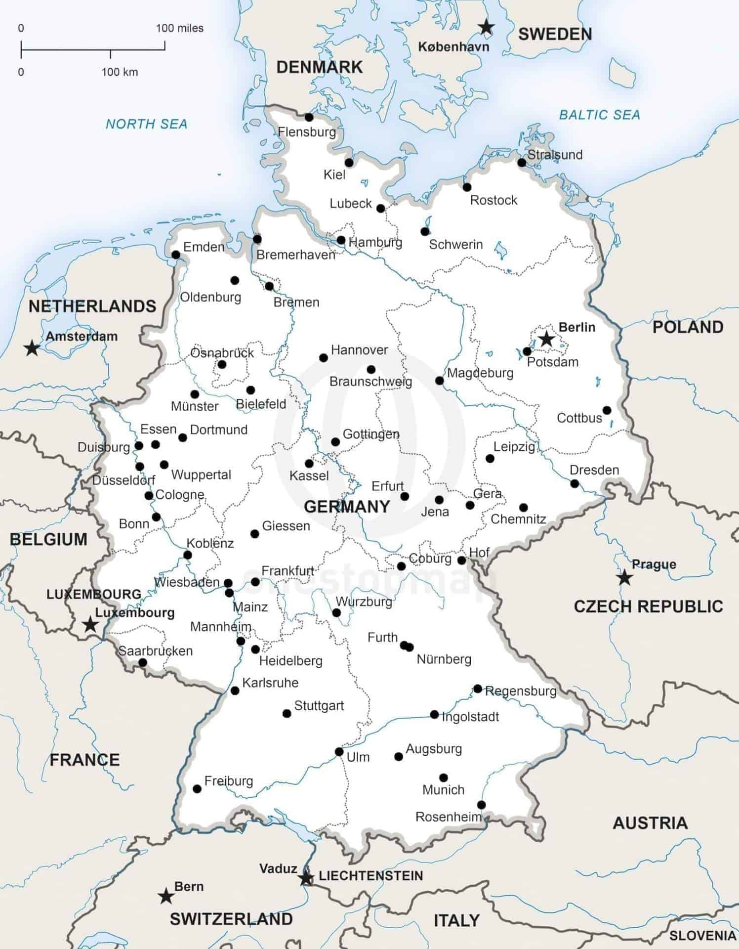 Printable Germany Map