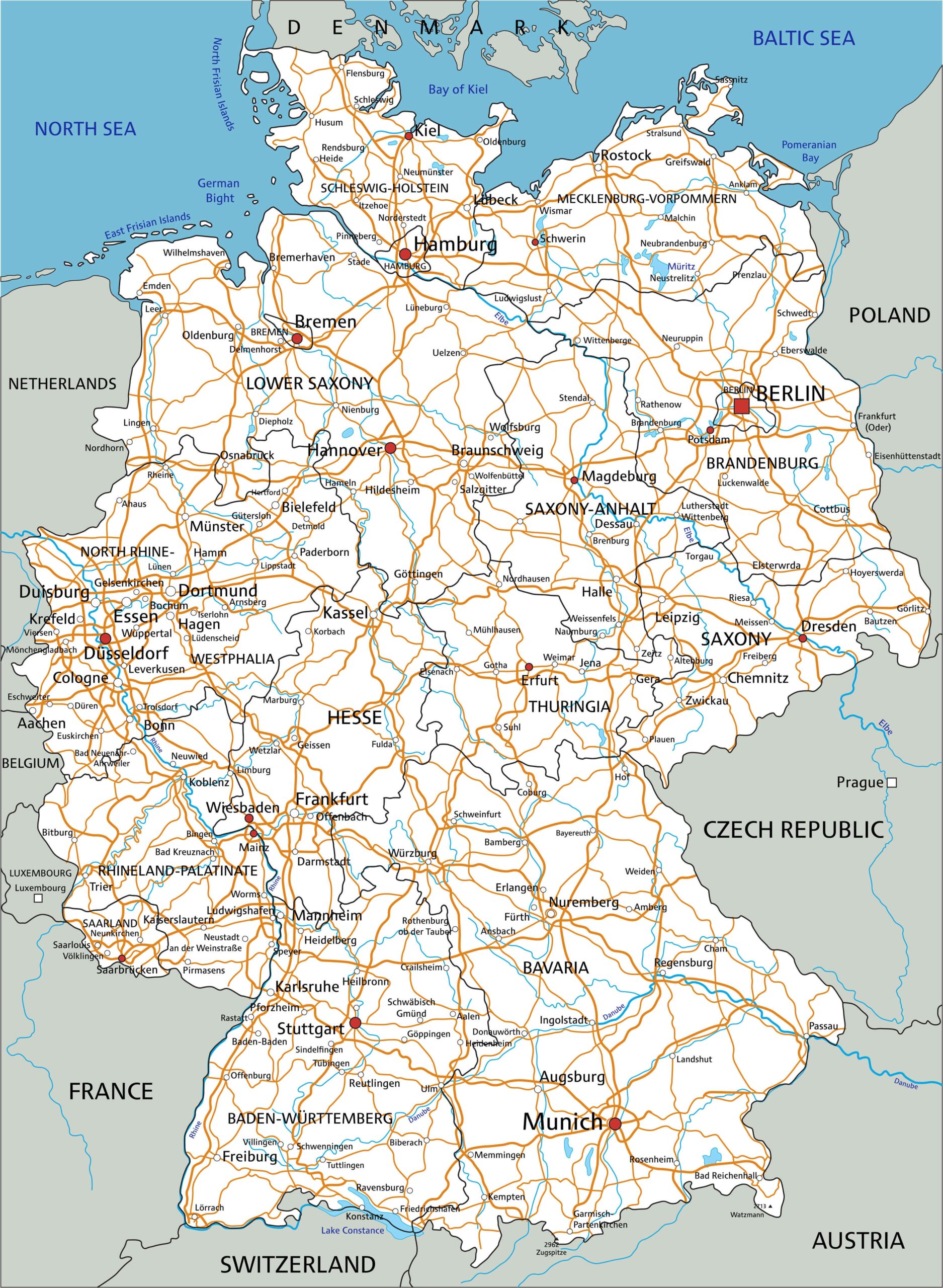 Printable Germany Map