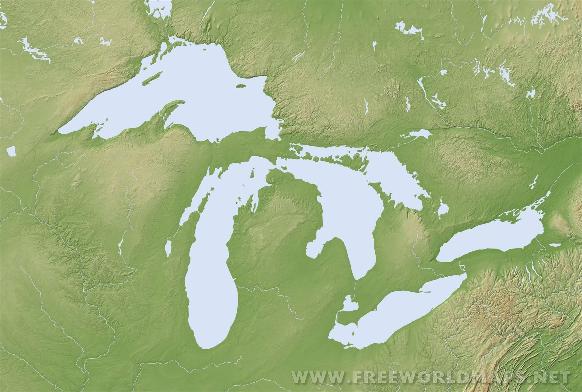 Printable Great Lakes Map Free Printable Map