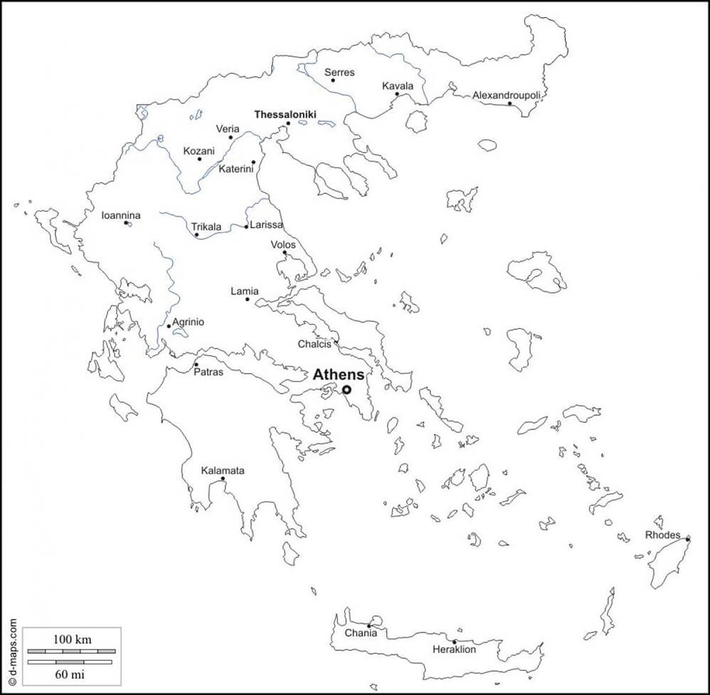 Printable Greece Map Black White Free Download And Print For You 