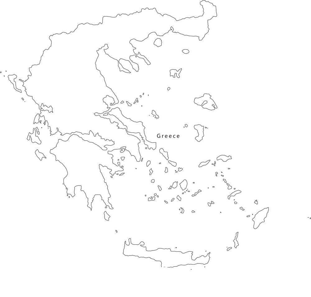 Printable Greece Map Black White Outline Free Download And Print For You 