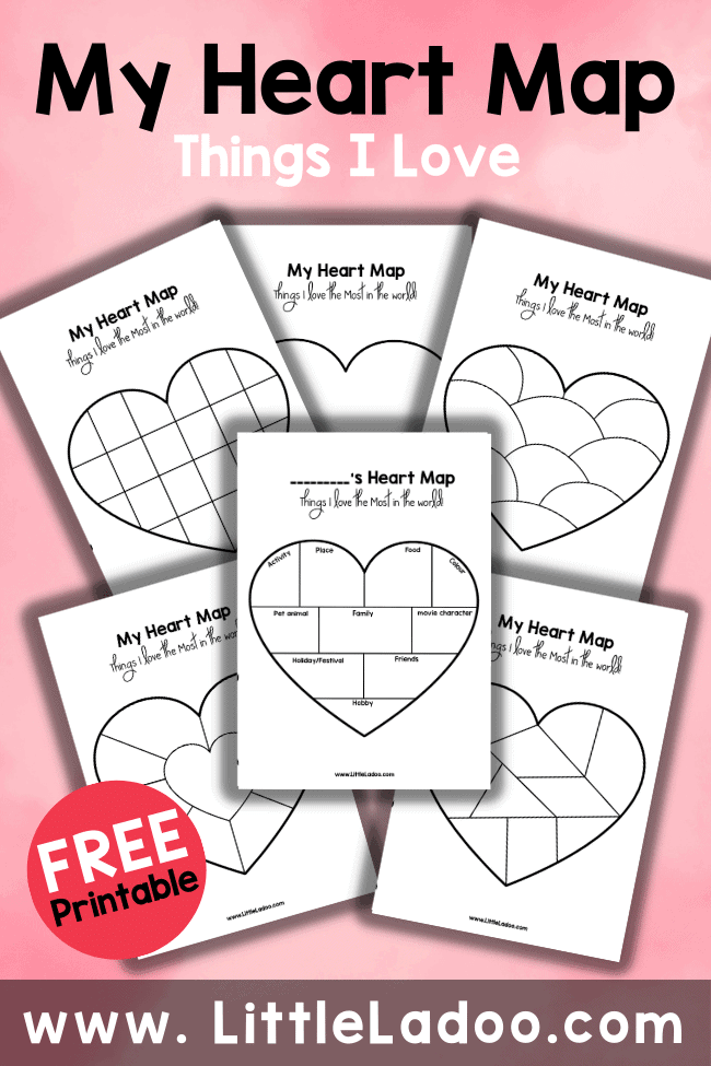 Printable Heart Map Template