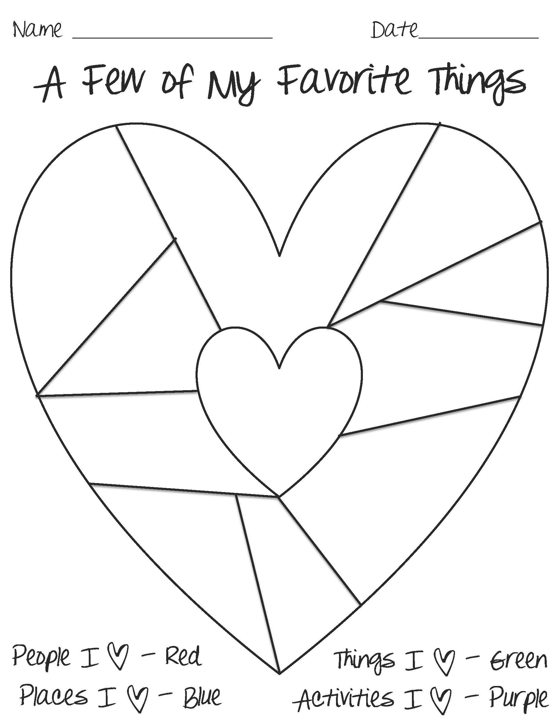 Printable Heart Map