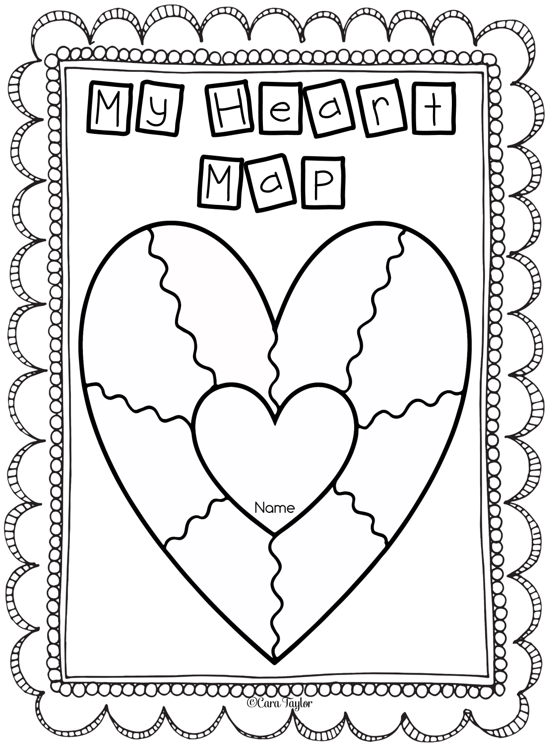 Printable Heart Map