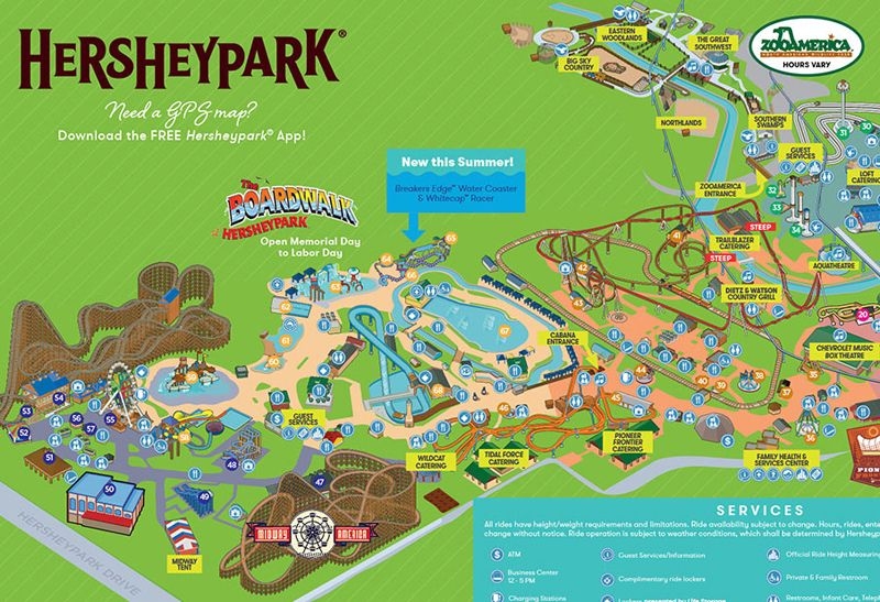 Printable Hershey Park Map Printable Hershey Park Map