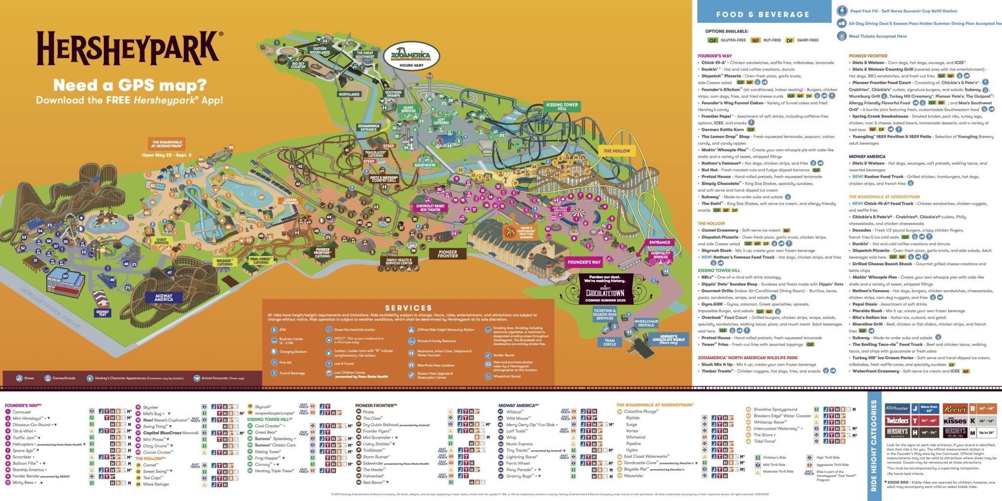 Printable Hershey Park Map Free Printable Maps
