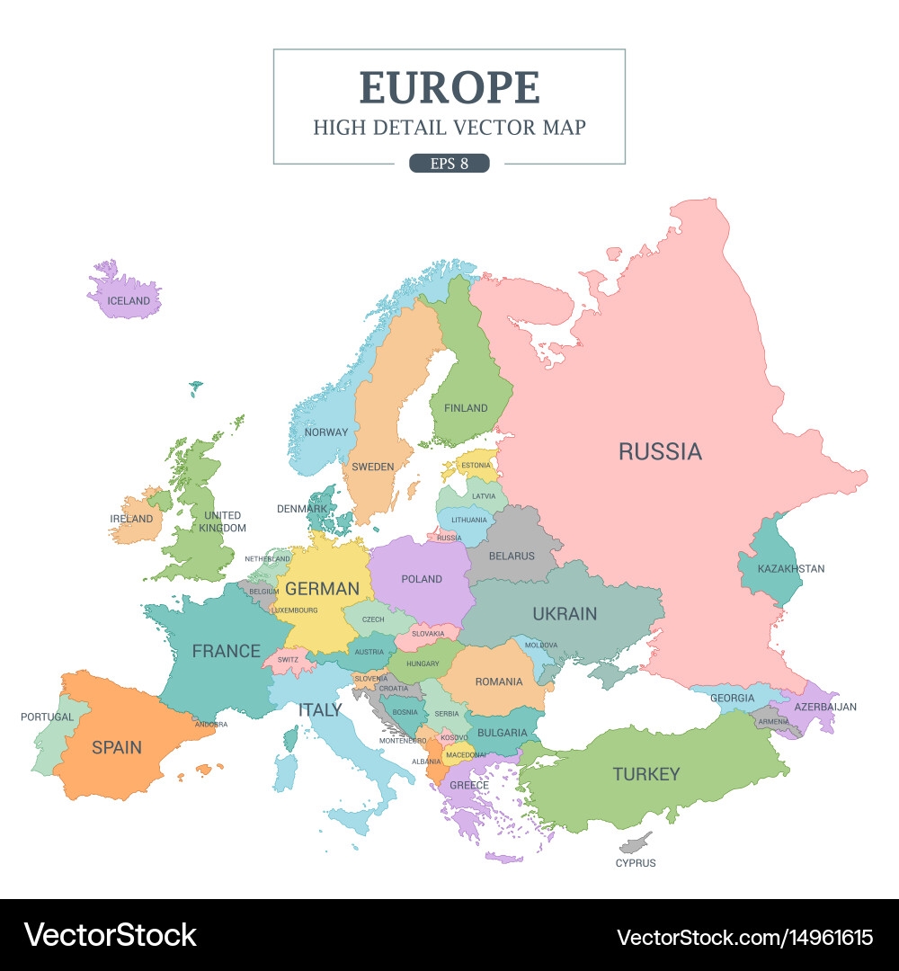 Printable High Resolution Europe Map