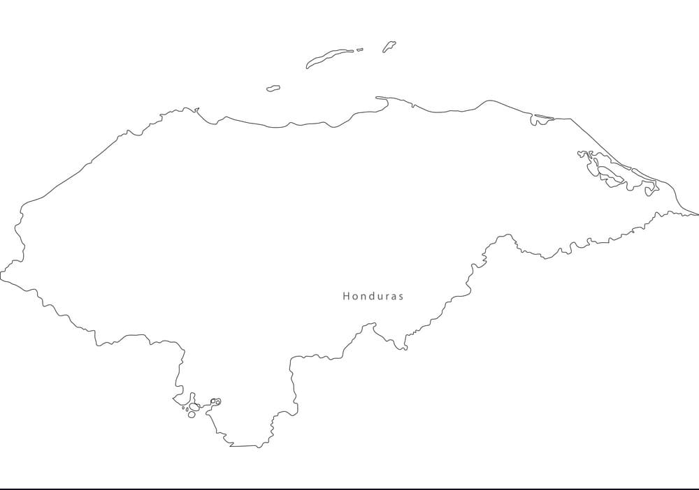 Printable Honduras Map Outline Free Download And Print For You 