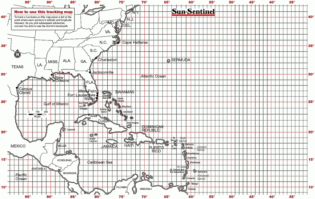 Printable Hurricane Tracking Map For Students
