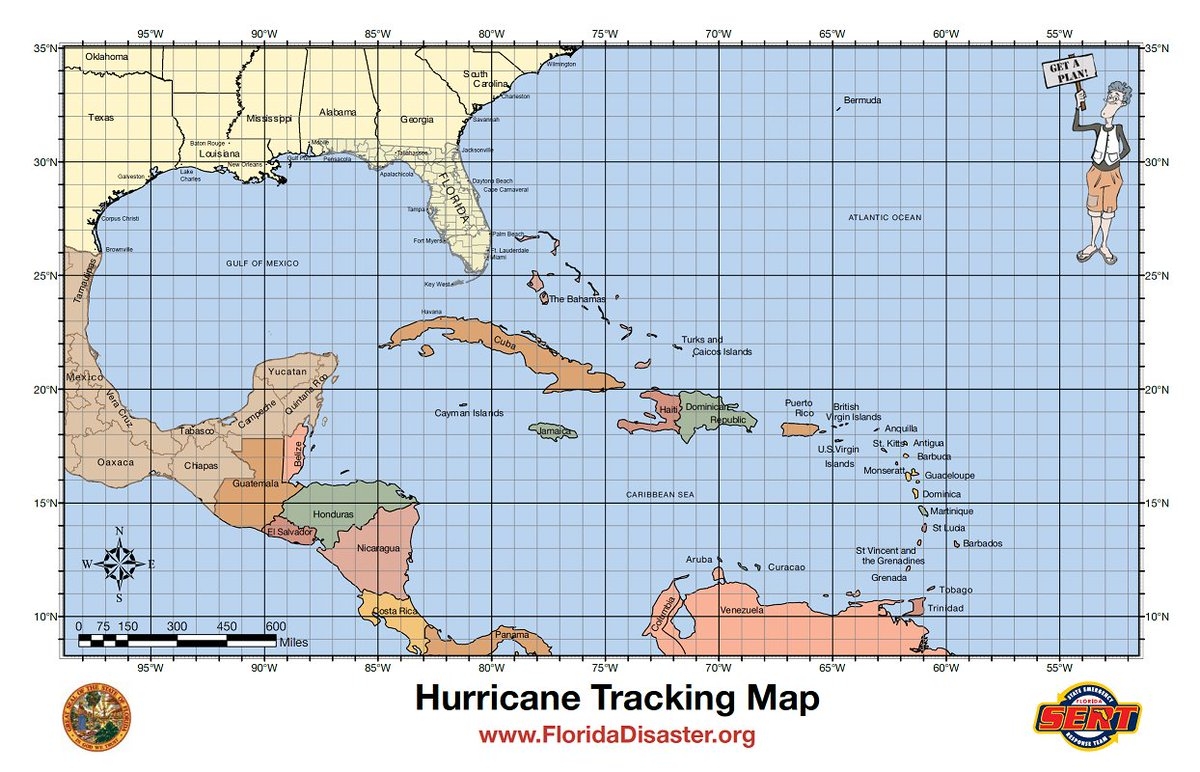 Printable Hurricane Tracking Map