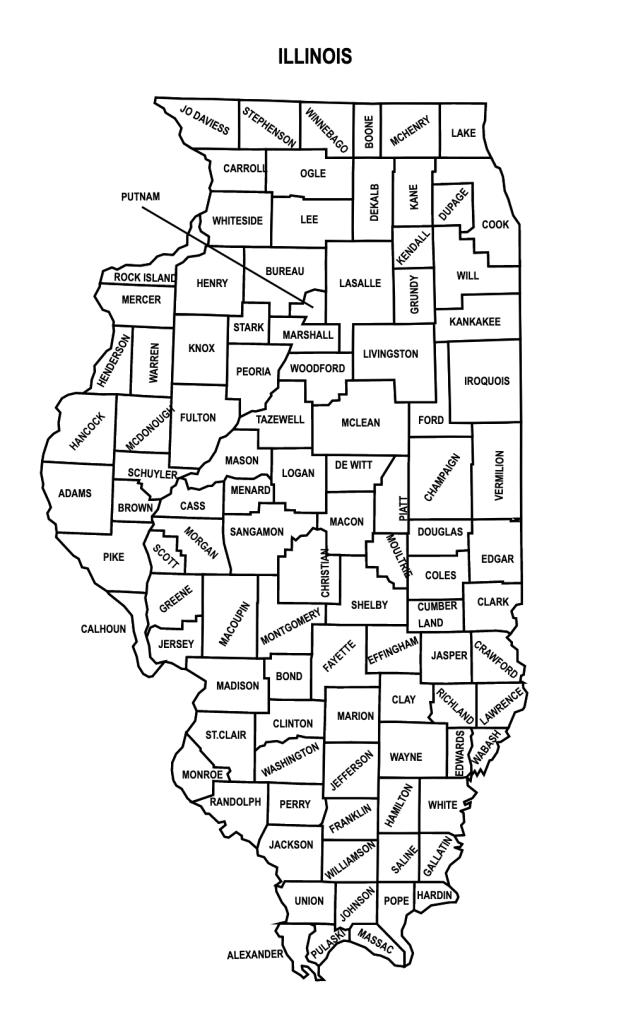 Printable Illinois Map
